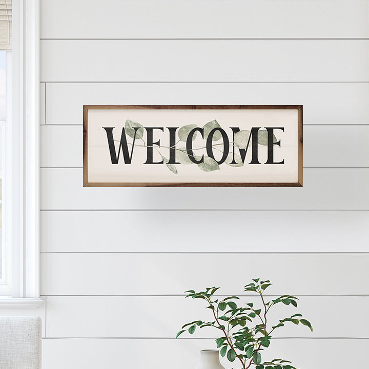 Welcome Verdure - blanc, H 8 po x l 24 po