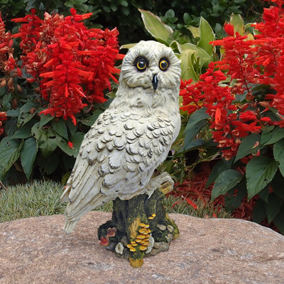 Statue blanc hibou mystical