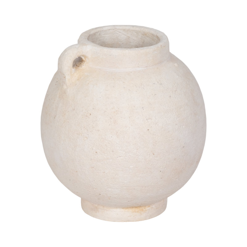 Handmade Ceramic / Porcelain Table Vase, Overall Height - 7", White