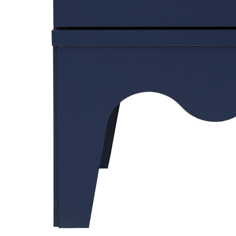 Table de chevet 2 tiroirs Lovette, Marine