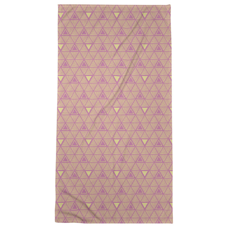 Serviette de bain Classic, Rose foncé / Jaune