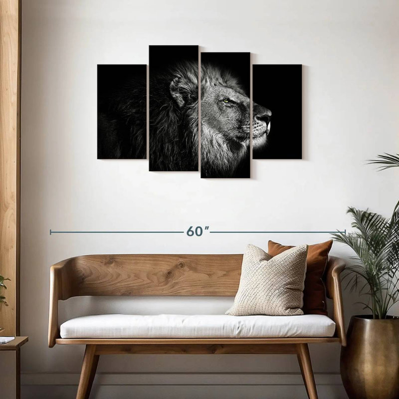 Tête de lion mystérieuse Brampt, H 27 po x l 43 po