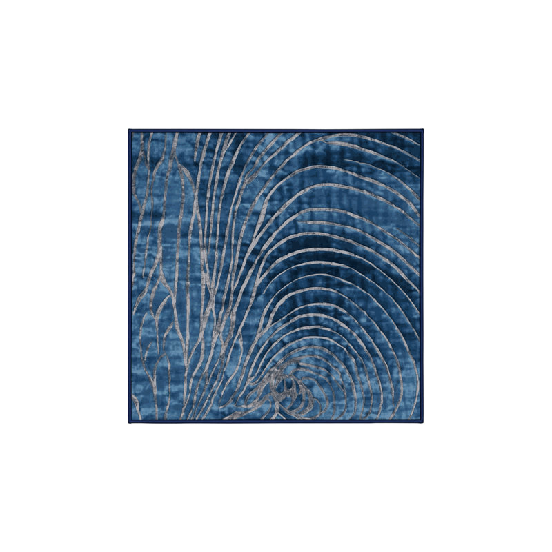 Tapis gris lavable à la machine, Carré 3 pi