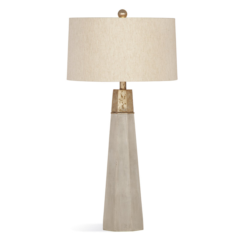 Corsica 34" Natural/Metallic Textured Coil Banded Table Lamp