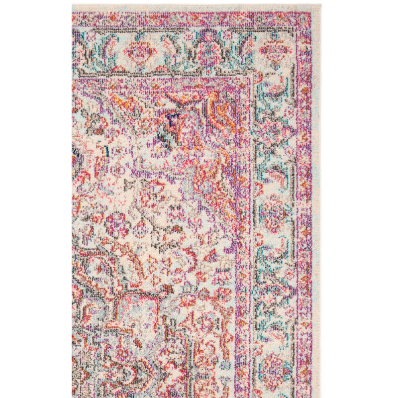 Felty Oriental Pink Area Rug, Rectangle 2'6" x 4'