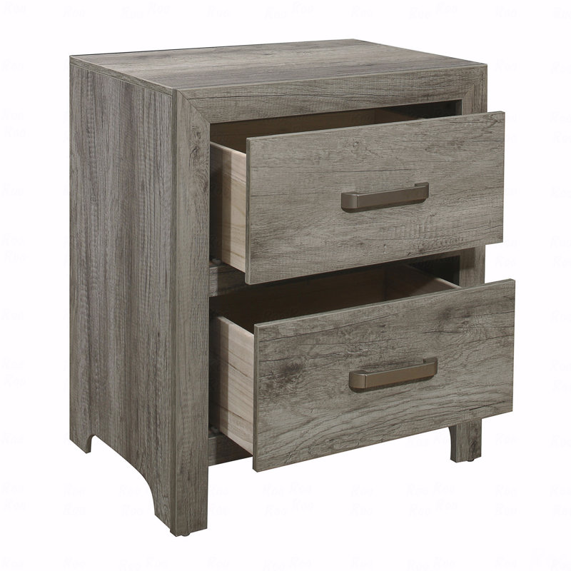 Table de chevet transitionnelle esthétique, Gris
