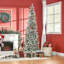 Arbre de Noël artificiel pin enneigé 7,5 pi avec des branches réalistes et 668 pointes HOMcom