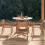 Ensemble de salle à manger 5 pièces pour l'extérieur avec 4 chaises en bois d'acacia Table Table de salle à manger ronde de 47,2 po à lattes ｜ Idéal pour les patios, les jardins, les bords de piscine et les pelouses et à l'intérieur resistance Résistant aux intempéries-1552838725-1552838744