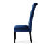 Ensemble de 2 chaises de salle à manger Marie, bouleau, velours bleu marine à haut dossier