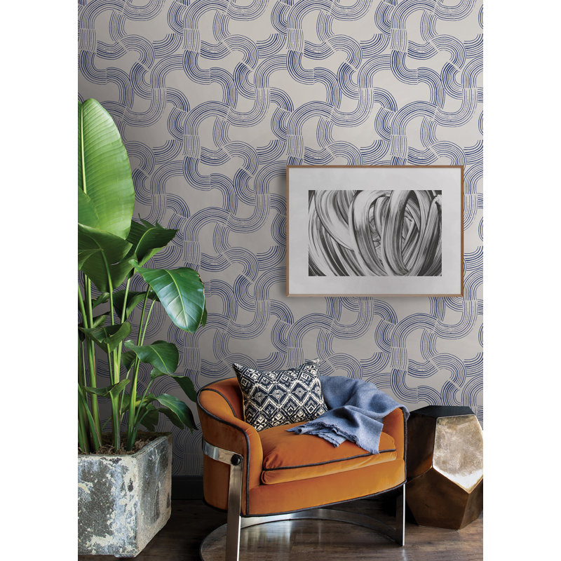 Rouleau de papier peint lisse L 18 po x l 20,5 po Diamond, Moutarde