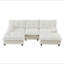 Canapé modulaire en forme de U 107 po avec 2 repose-pieds, canapé-lit modulaire en chenille de 107 po avec coussin en treillis confortable, chambre et appartement-944405397