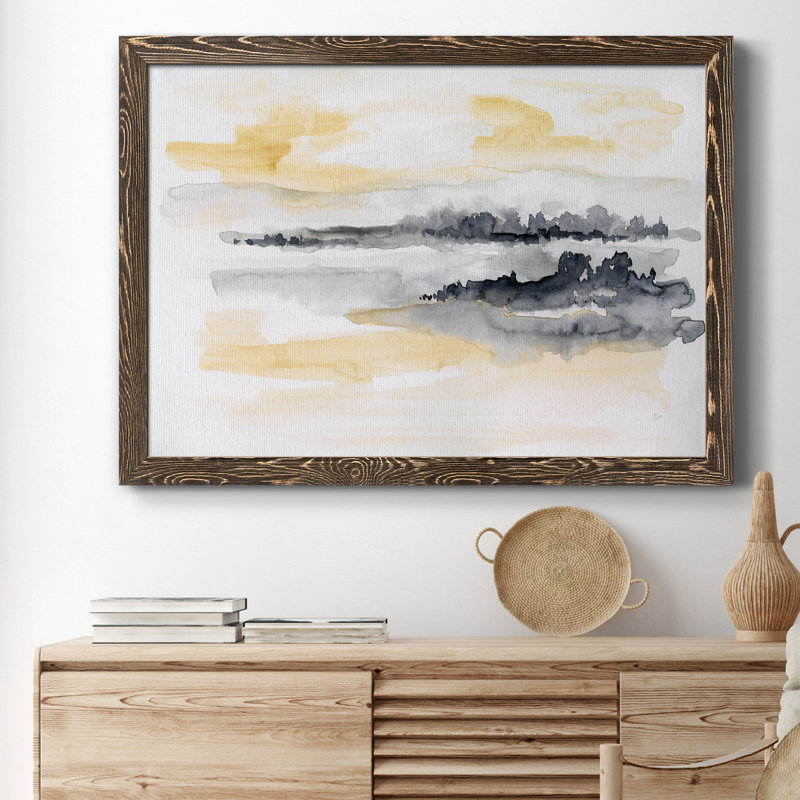 Whispering Wind II - Cadre photo, reproduction d'art sur papier, Noyer, H 37,5 po x l 27,5 po x P 1,5 po