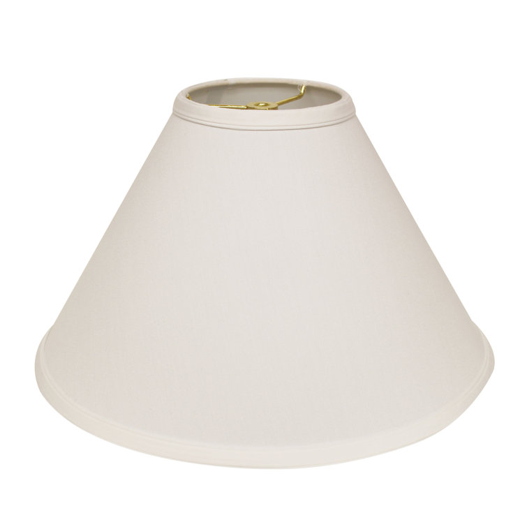 Deep Cone Hardback No Slub Lampshade with Washer Fitter, Natural Fabric Lampshade