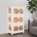 Collapsible Storage Bins With Lids & Wheels(3 Tier)