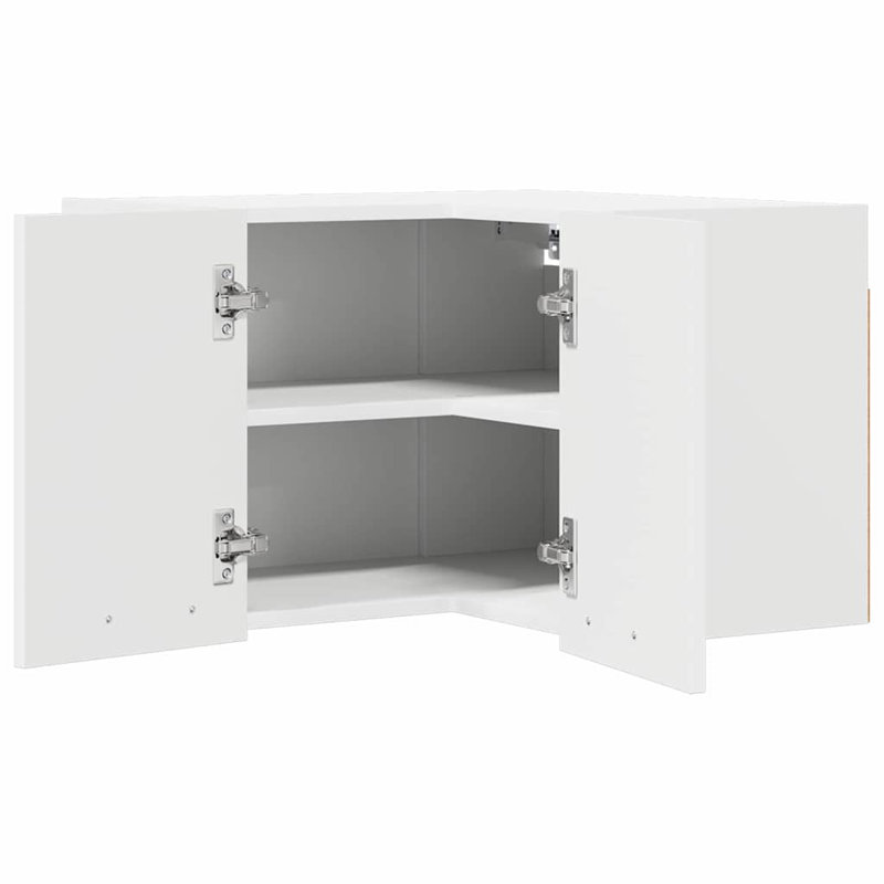 Vidaxl Hanging Cabinet Riga White 57 X 57 X 40 Cm Engineered Wood, White