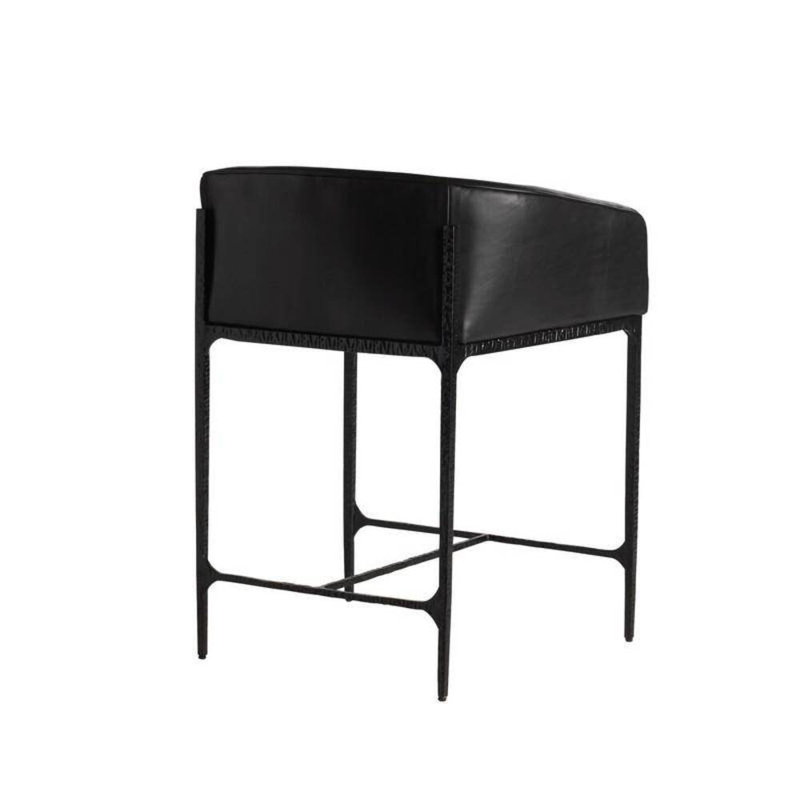 Osbourne Upholstered Stool with Metal Frame, Counter Stool (26.5" Seat Height)
