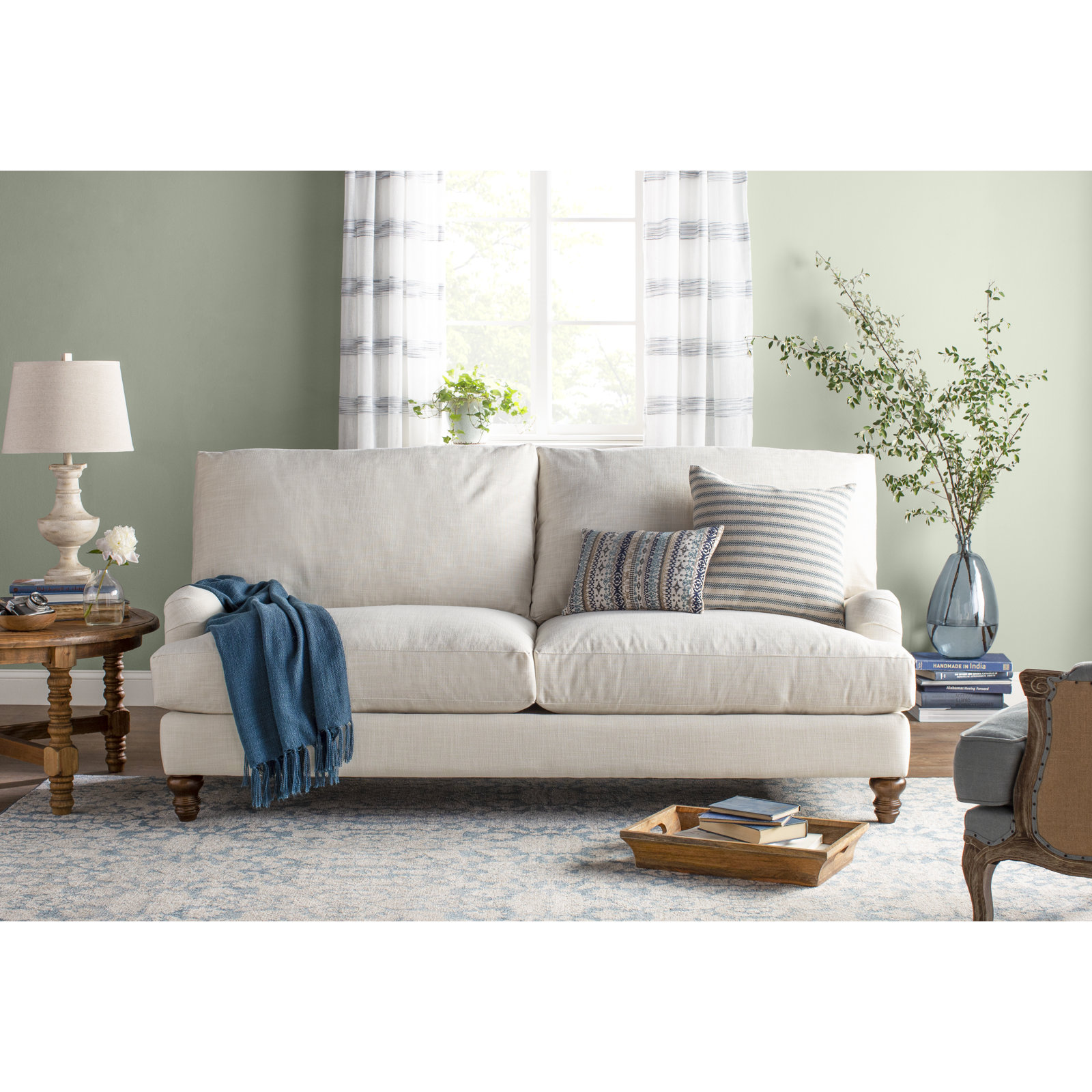 Walters 82'' Upholstered Sofa, Nomad Snow Crypton® Chenille