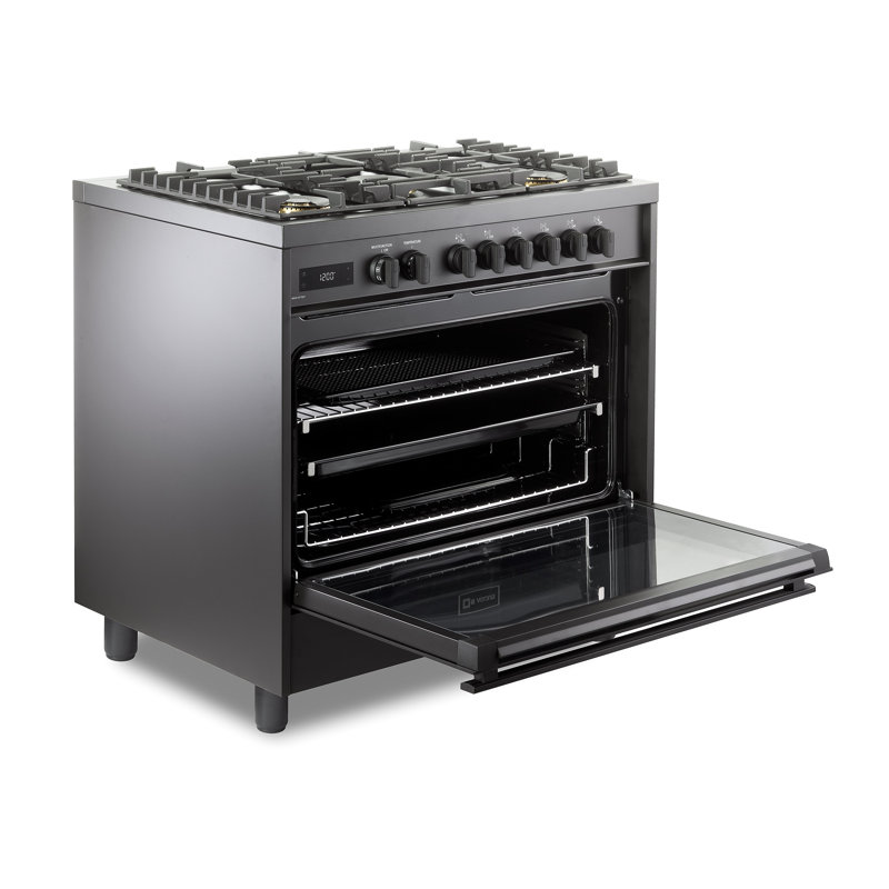 Verona Ultima Midnight 36" 5 Burner Single Dual Fuel Range