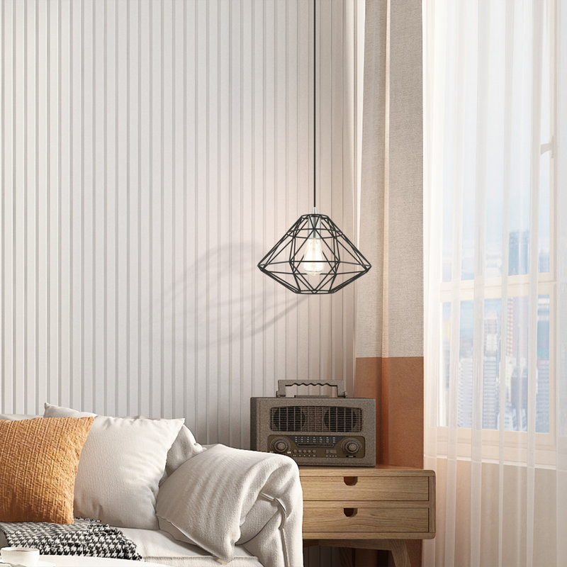 Maryrose 1 - Light Geometric Pendant, Black