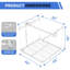Support de rangement pour le dessus du garage, support de plafond robuste en acier au carbone 4 x 4 pi, système d'organisation réglable, charge sécuritaire de 350 lb (testée à 600 lb), conception à manivelle manuelle-939861183