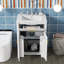 Ensemble de meuble-lavabo 24 po avec lavabo en céramique, meuble-lavabo peu encombrant - l 24 po x P 18 po x H 34 po, 2 portes à fermeture en douceur