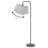 Floor Lamp With Beige Fabric Shade, Rotary Switch, And Dark Bronze Finish