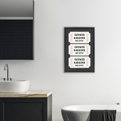 Cadre flottant de douche de karaoké pour douche, design par lettré et doublé