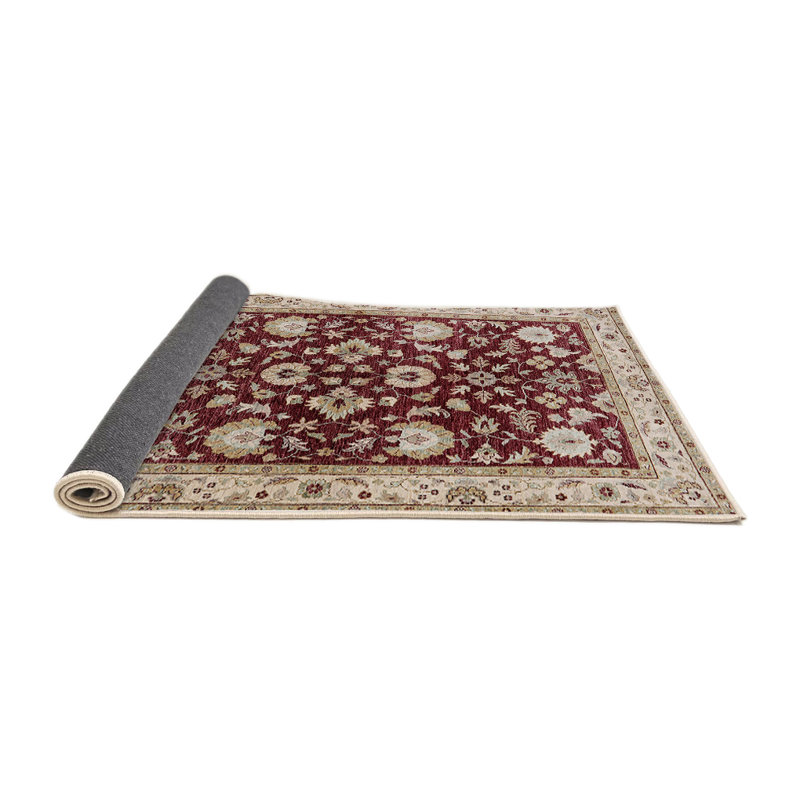 Tapis oriental ivoire / rouge Rôle, Rond 4 pi