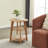 Round End Table, 3-Tier Side Table with Storage Shelf, Wood Nightstand for Living Room,Bedroom-1214319171