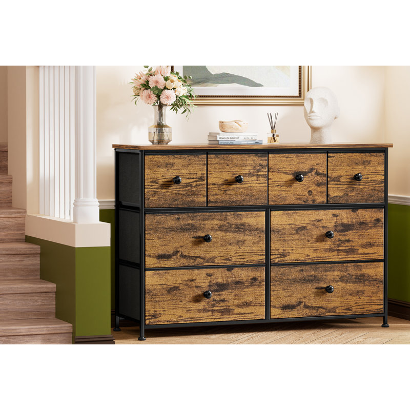 eight drawer dresser Soto 8 Dresser, Black by Four Hands High Fashion Home With sturdy tapered legs and sleek Ojaswi 8-Drawer Horizontal Storage Chest