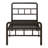 16 Inch Metal Bed Frame with Headboard and Footboard-902755341