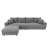 Nerissa 102.4" Corduroy Modular Cloud Couch Comfy Sofa with One Ottoman-1968047495