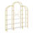 74.8 Inch 5 Tiers Office Bookcase Bookshelf, Display Shelf With Round Top, X Bar Gold Frame For Home Office