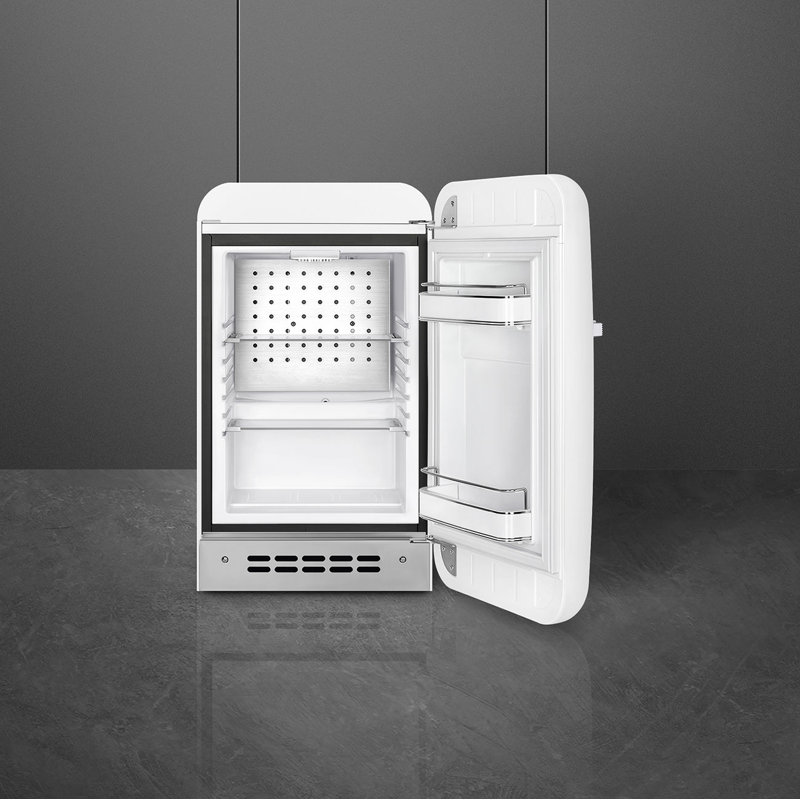 SMEG 50s Style Retro 1.2 cu. ft. Freestanding Mini Fridge, Right, White