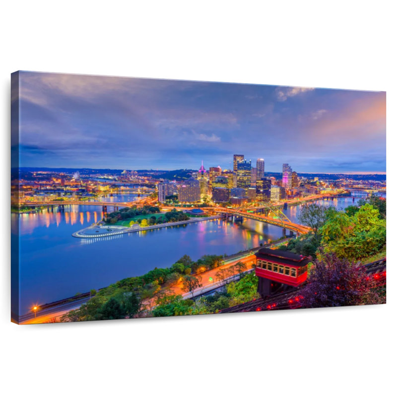 Sireci Evening At Pittsburgh, 16" H x 24" W