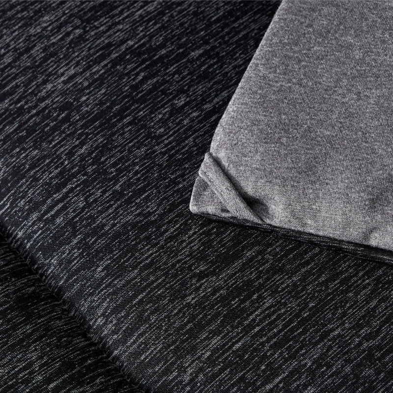 Ensemble de literie rafraîchissant et chaud, Édredon très grand avec 2 taies d'oreiller, Noir anthracite - réversible