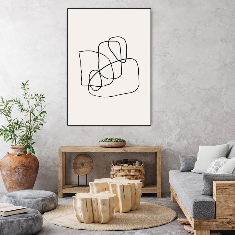 Simple Lines' Framed Canvas, 40" H x 30" W