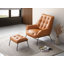 Fauteuil d'appoint en cuir fleur Zusa-512129711