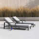 Hoyt 35'' Outdoor Metal Chaise Lounge