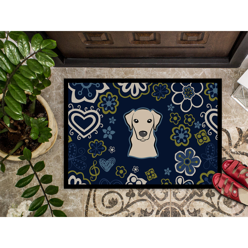Tapis d'extérieur antidérapant Toluca, Labrador jaune, L 24 po x L 36 po