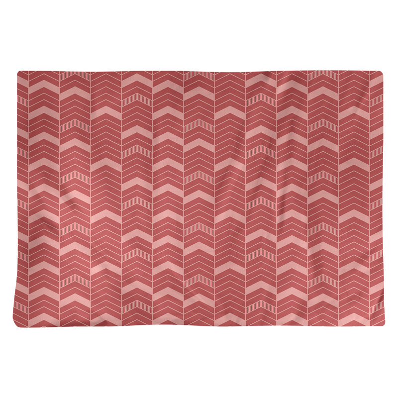 Récapitulatif à chevrons 18" lineed Stephenie, Rouge, Polyester