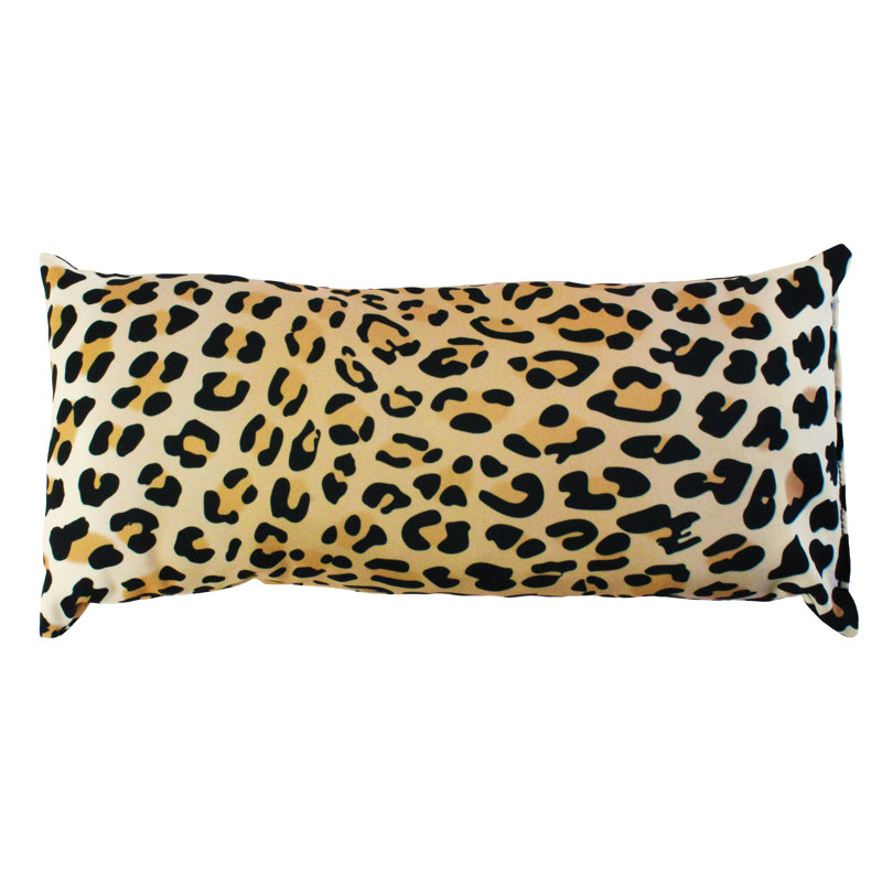 Animal Print Reversible Throw Pillow, Natural