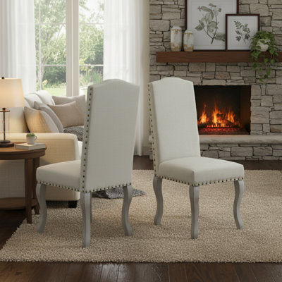 Chaise d’appoint en beige clair Aurélien