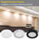 PL05 6 Pack 4000K Mini Puck Light with Wireless Dimmer 12V 2W/pc for Under Cabinet Lighting