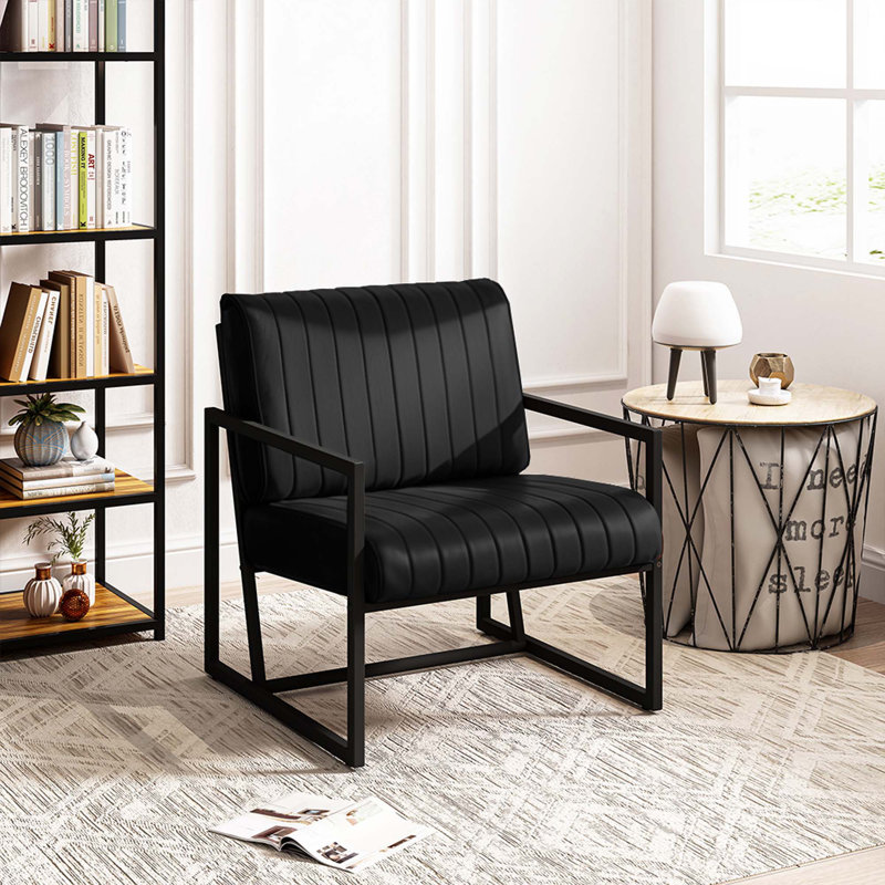 Chaise avec accoudoirs Fashion, Noir