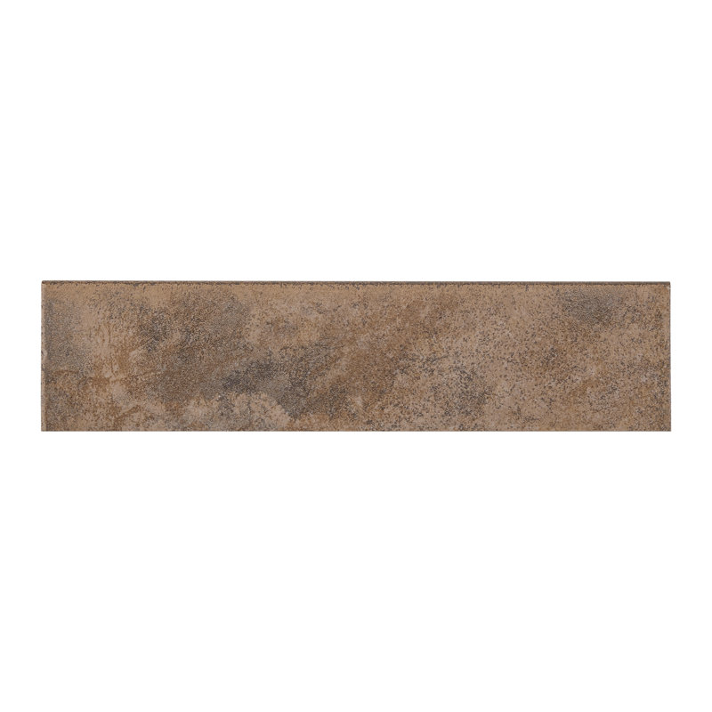 Continental ardoise 12 "x 3" Bullnose carreau Trim en marocain marron