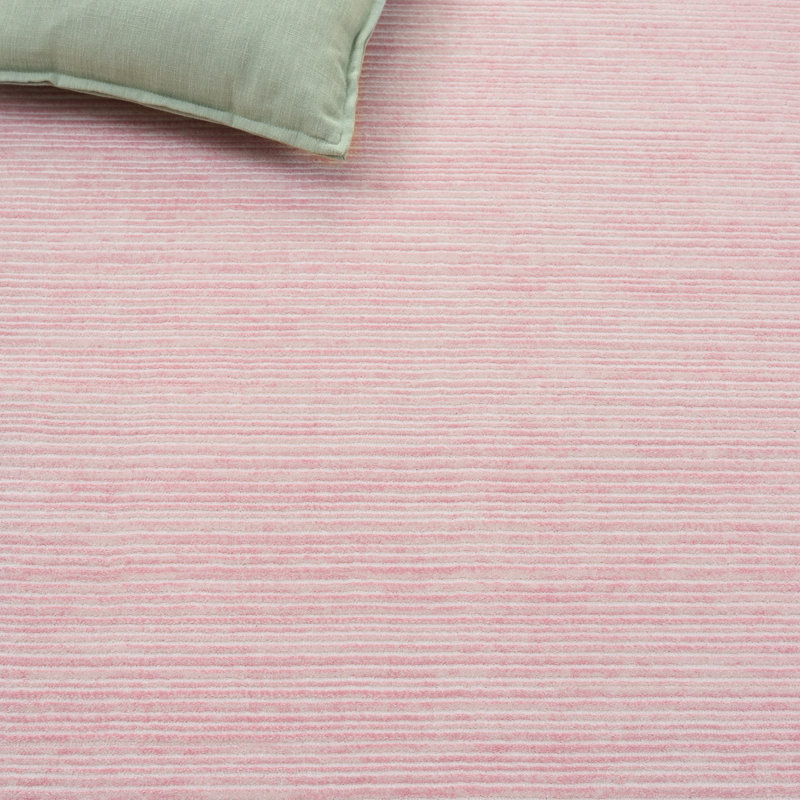Tapis rose en polypropylène tissé à la machine Chamberland, Rond 5 pi