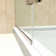 Unidoor Plus 53.5" W x 30.375" D x 72" H Frameless Pivot Rectangle Shower Enclosure with Fixed Panel