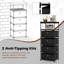 Commode 4 tiroirs avec tablette et bacs de rangement industriels