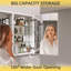 Armoire à pharmacie 60 po x l 30 po en aluminium sans cadre avec miroir Rectangulaire